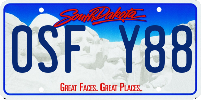 SD license plate 0SFY88