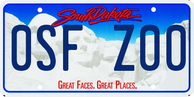 SD license plate 0SFZ00