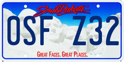 SD license plate 0SFZ32