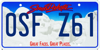 SD license plate 0SFZ61