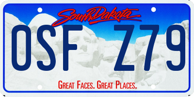 SD license plate 0SFZ79