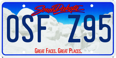 SD license plate 0SFZ95