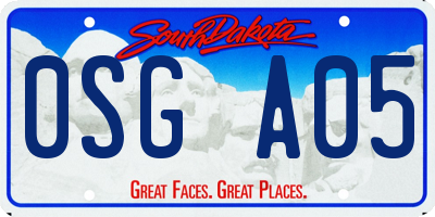 SD license plate 0SGA05