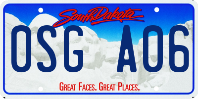 SD license plate 0SGA06