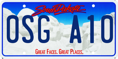 SD license plate 0SGA10