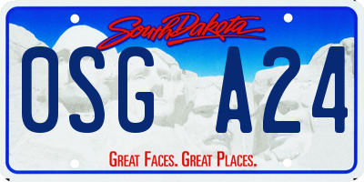 SD license plate 0SGA24