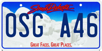 SD license plate 0SGA46