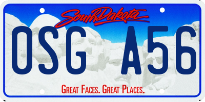 SD license plate 0SGA56