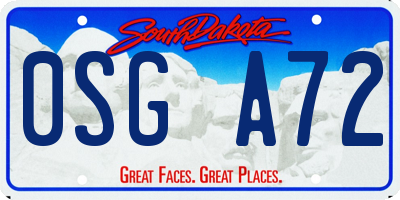 SD license plate 0SGA72