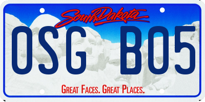 SD license plate 0SGB05