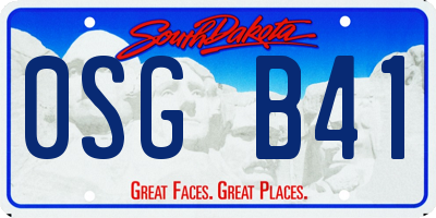 SD license plate 0SGB41