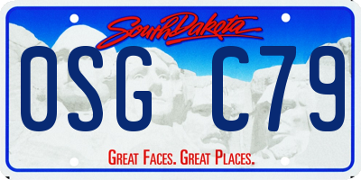 SD license plate 0SGC79