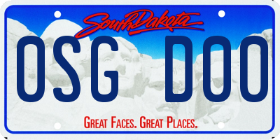 SD license plate 0SGD00