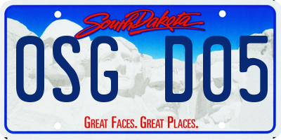 SD license plate 0SGD05