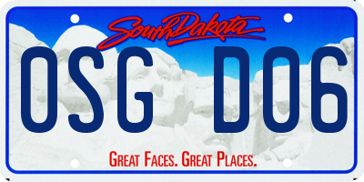 SD license plate 0SGD06