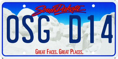 SD license plate 0SGD14