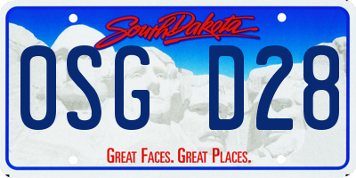 SD license plate 0SGD28