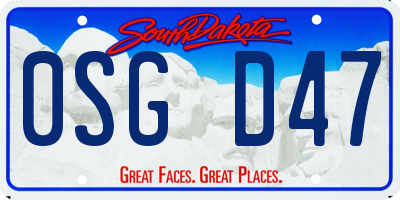 SD license plate 0SGD47
