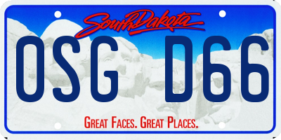 SD license plate 0SGD66