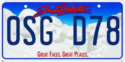 SD license plate 0SGD78