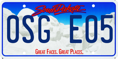 SD license plate 0SGE05