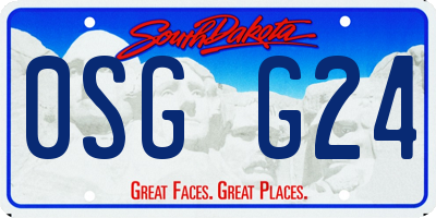 SD license plate 0SGG24