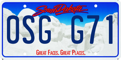 SD license plate 0SGG71