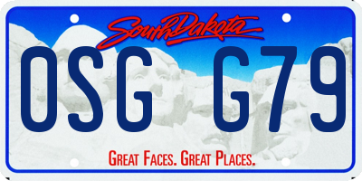 SD license plate 0SGG79