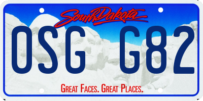 SD license plate 0SGG82
