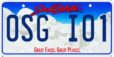 SD license plate 0SGI01
