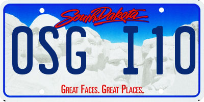 SD license plate 0SGI10