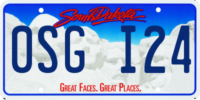 SD license plate 0SGI24