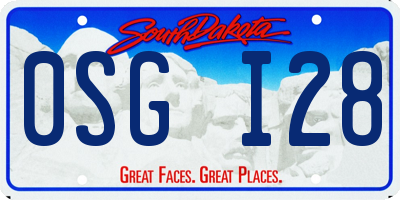 SD license plate 0SGI28