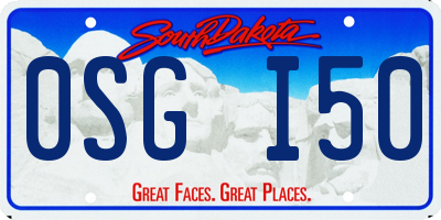 SD license plate 0SGI50