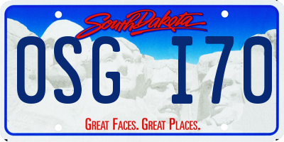SD license plate 0SGI70