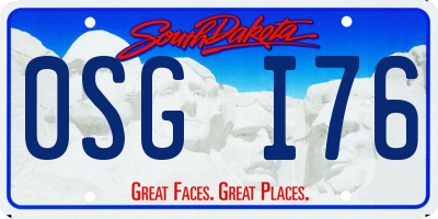 SD license plate 0SGI76