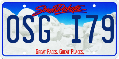 SD license plate 0SGI79