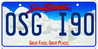 SD license plate 0SGI90