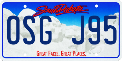 SD license plate 0SGJ95