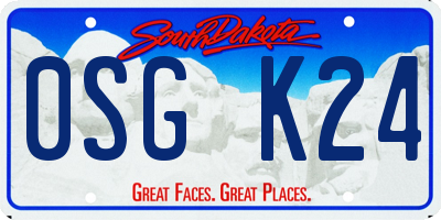 SD license plate 0SGK24