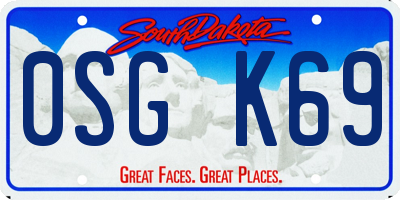 SD license plate 0SGK69