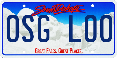 SD license plate 0SGL00