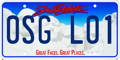 SD license plate 0SGL01