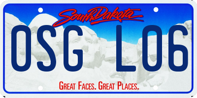SD license plate 0SGL06