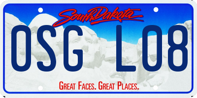 SD license plate 0SGL08