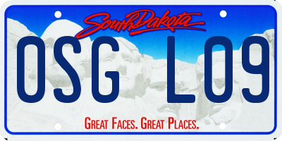 SD license plate 0SGL09