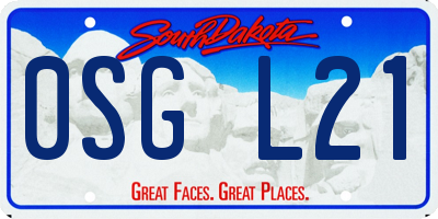 SD license plate 0SGL21