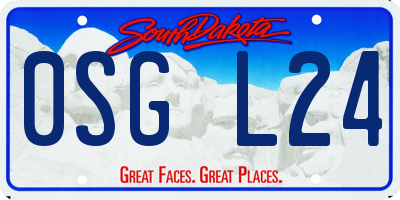 SD license plate 0SGL24