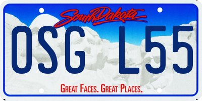 SD license plate 0SGL55