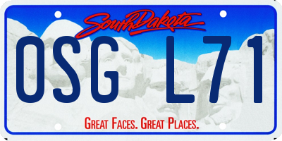 SD license plate 0SGL71